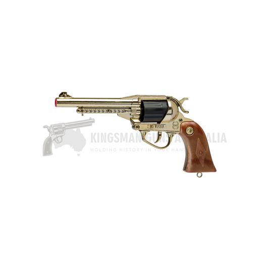Villa Giocattoli S.R.L - Western Revolver - Nevada Gun Gold - 12-Shot with Box