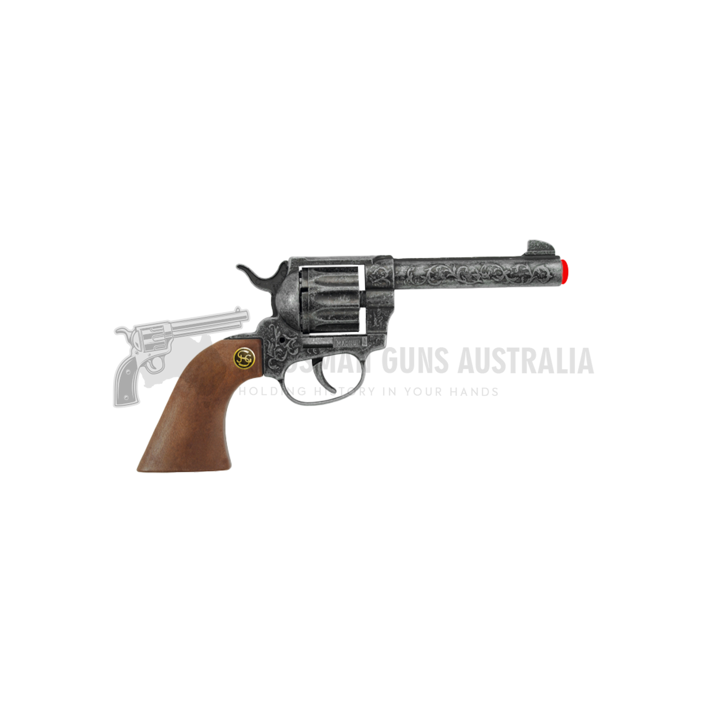 Schroedel - Samuel Colt Magnum Antique Revolver - 12-Shot - Brown/Gray - 22 cm with Box