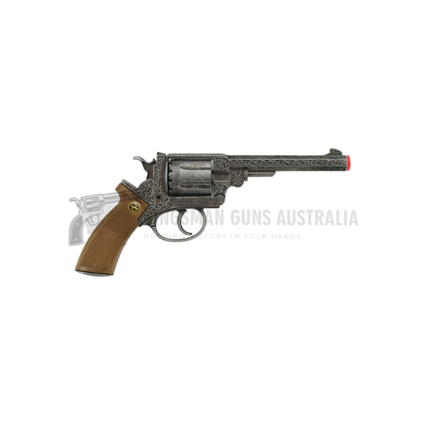 Schroedel - Adams Antique Revolver - 12-Shot - Brown/Gray - 25 cm