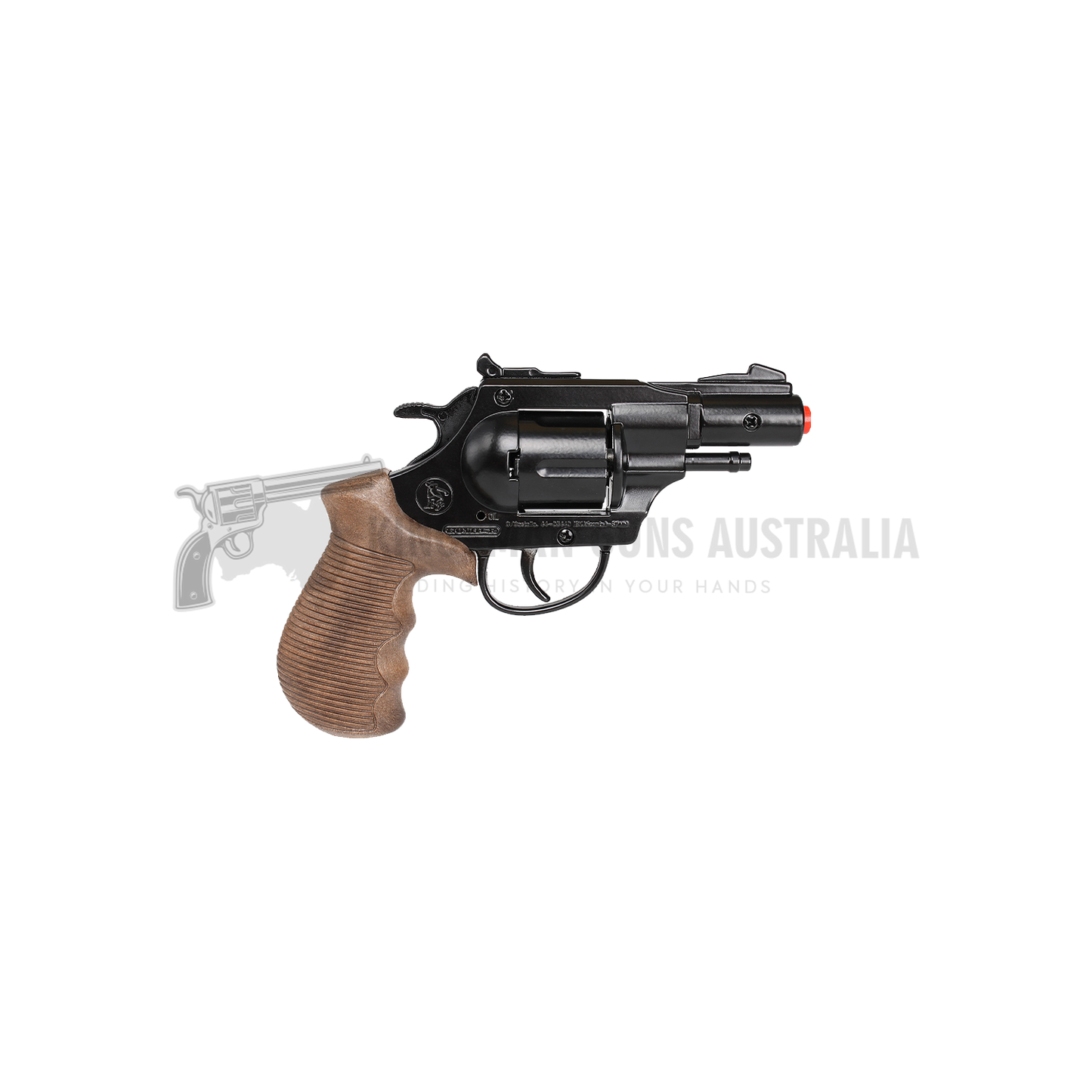 Gonher - Police Python 2" Colt Revolver - 12-Shot - Diecast Metal - Brown/Black with Bo