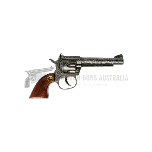 Schroedel - Sheriff Antique Revolver - 100-Shot - Brown/Silver - 17.5 cm