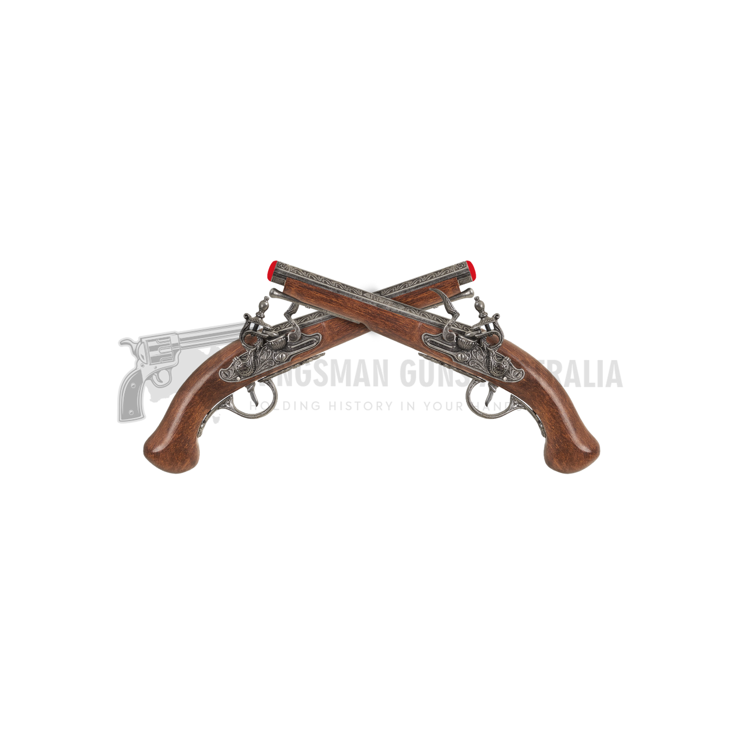 18th Century English Dueling Pistols - Curassow - 32 cm