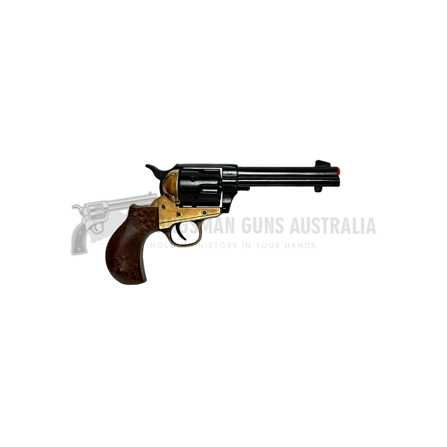 Revolver Thunderer Replica - Engraved Imitation Black/ Brass