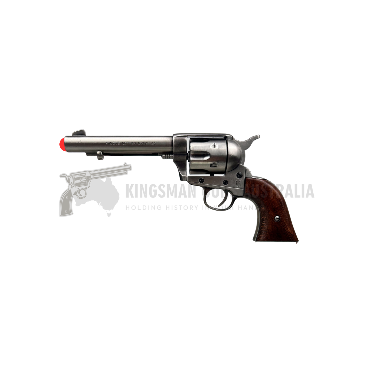 REVOLVER PEACEMAKER COLT 45 5’5″ USA 1873 – POLISHED NICKEL WOOD