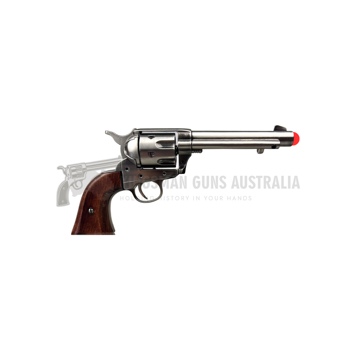 REVOLVER PEACEMAKER COLT 45 5’5″ USA 1873 – POLISHED NICKEL WOOD