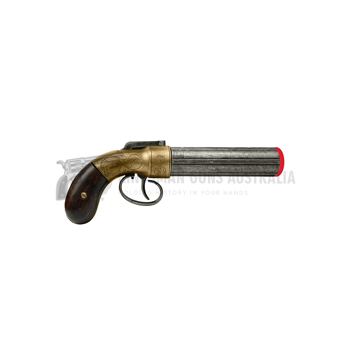 1837 Allen & Thurber Pepperbox - 6-Shot - 23 cm - Brass