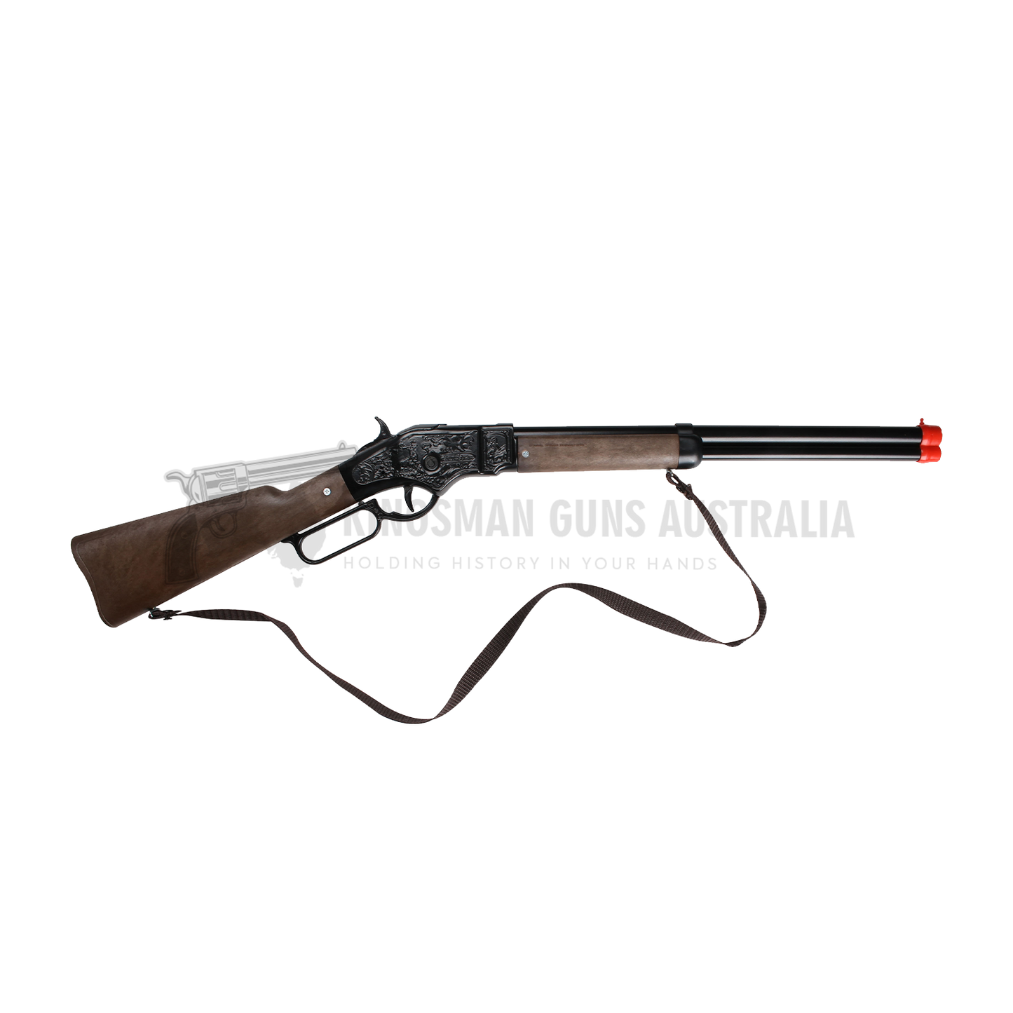 Gonher - Cowboy Winchester Rifle - 8-Shot - 69.5 cm - Diecast Metal - Brown/Black accent and lever action with Box