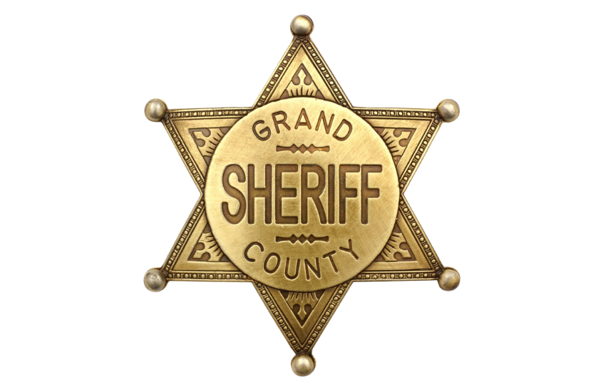 Grand Country Sheriff Badge Brass
