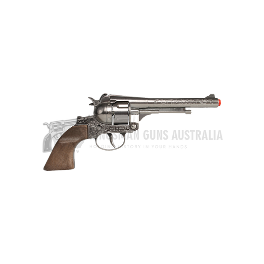 Gonher - Cowboy Revolver - Diecast Colt Navy 1851  - 12-Shots - Brown/Nickel with Box