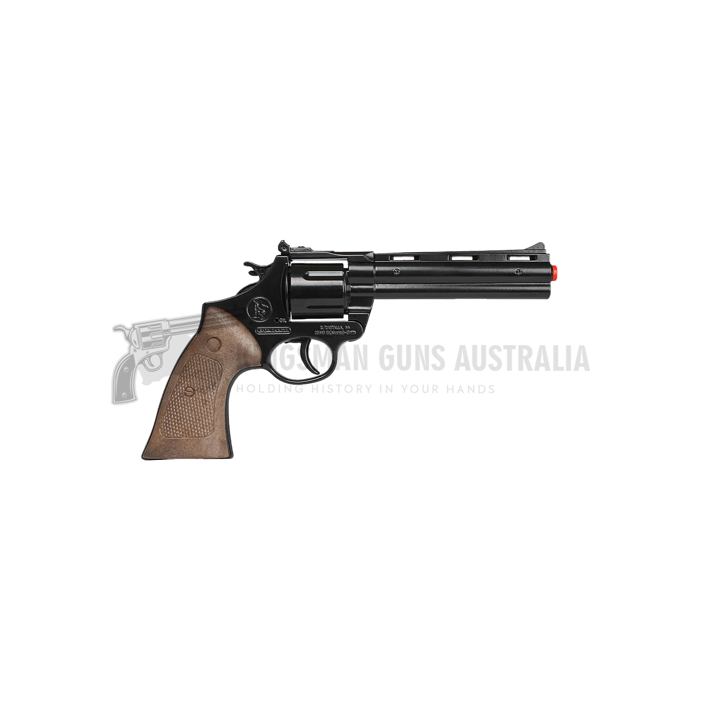 Gonher - Colt Python 6" - Police Revolver - Diecast Metal - 12-Shot - Brown/Black with Box