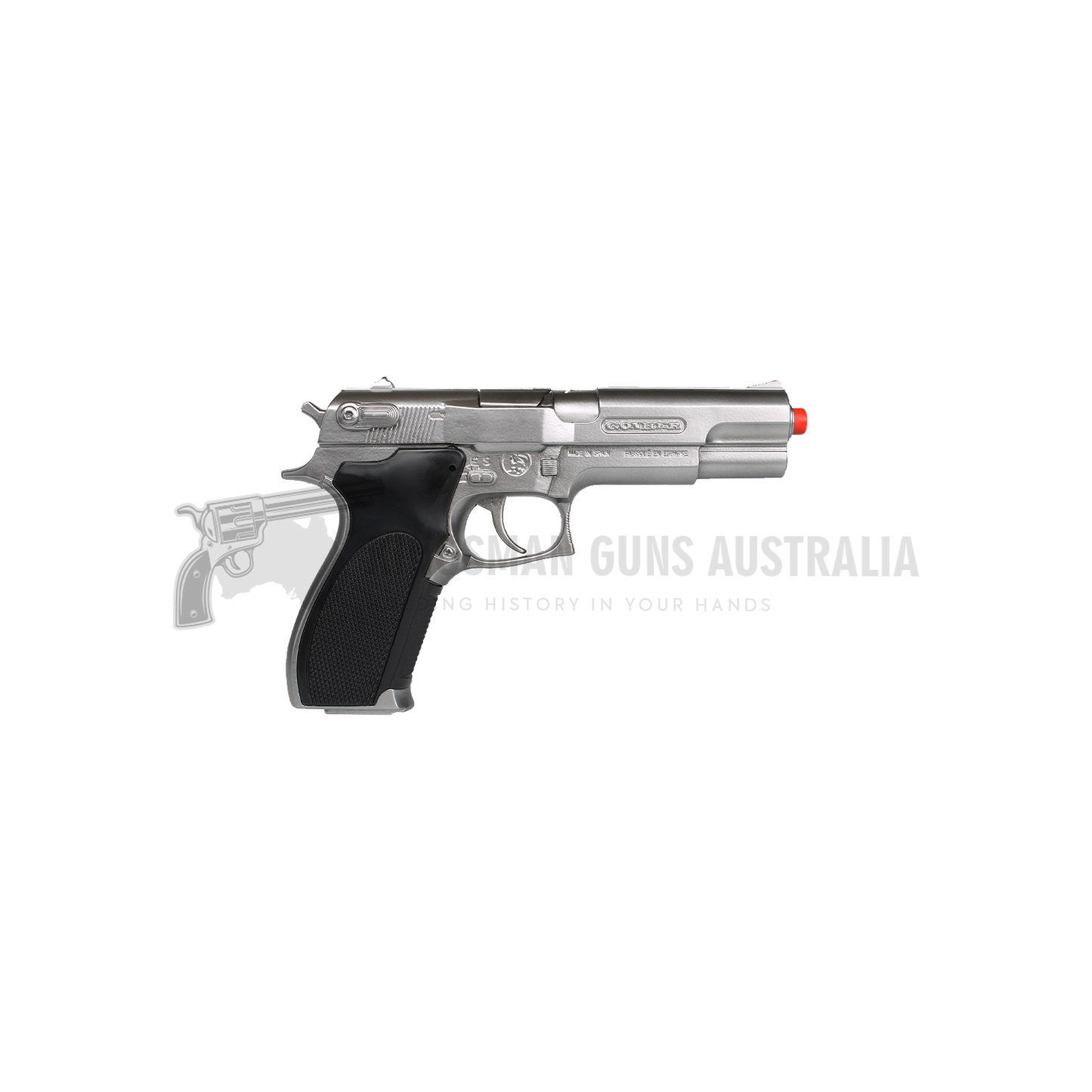 Gonher - Colt Pistol M1911 - 8-Shots - Diecast Metal - Black/Gray with Box