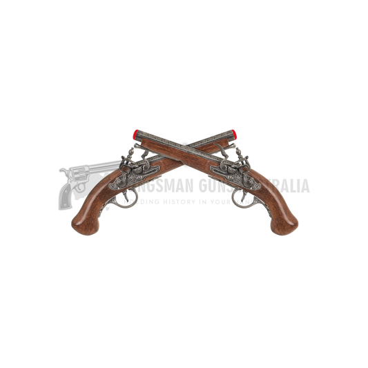 18th Century English Dueling Pistols - Curassow - 32 cm