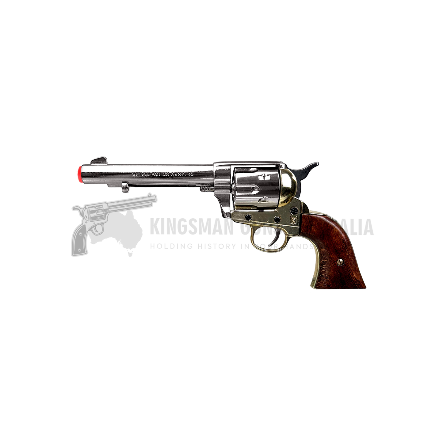 REVOLVER PEACEMAKER COLT 45 5’5″ USA 1873 – NICKEL WOOD