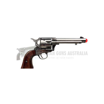 REVOLVER PEACEMAKER COLT 45 5’5″ USA 1873 – POLISHED NICKEL WOOD
