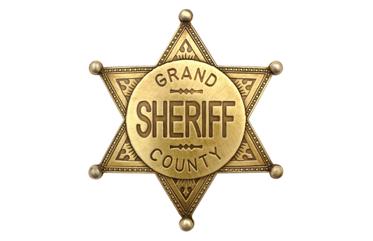 Grand Country Sheriff Badge Brass
